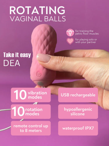 Lola Games - Ovulo Vibrante Rotante Dea - Rosa