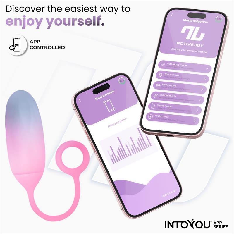 Into You - Ovetto Vibrante + APP - Blu e Rosa