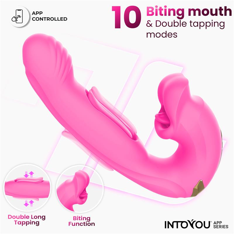 Into You - Bimby -  Vibratore Punto G con Doppia Lingua Tapping e Biting + APP