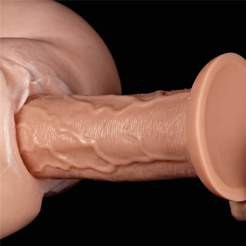 Dildo vibrante lungo realistico da 11'' color carne