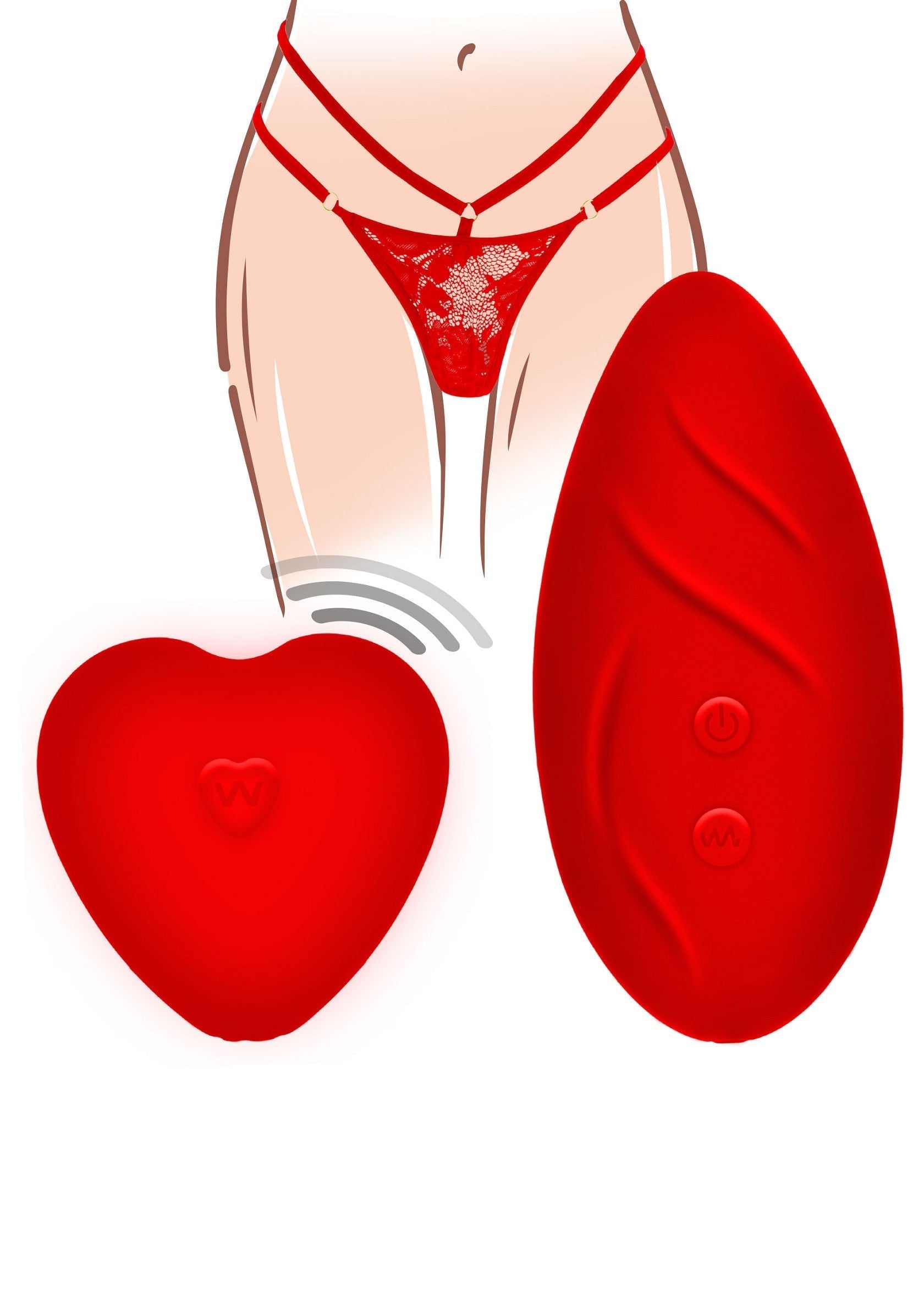 Vibratore Divine Panty rosso