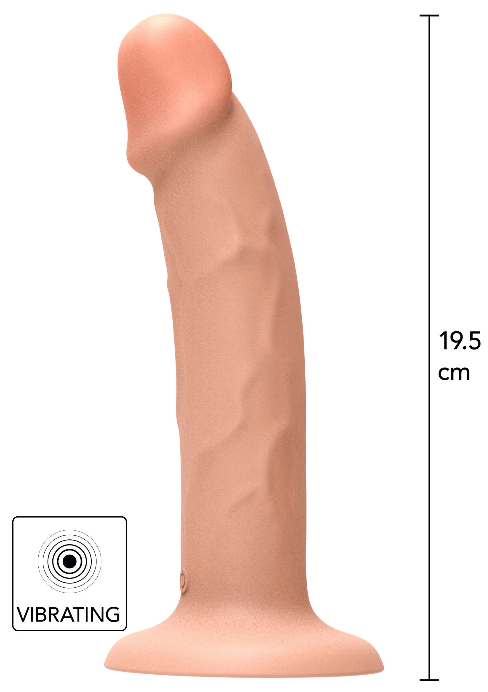 Imbracatura Dong Vibrante Silicone 19,5 cm pelle