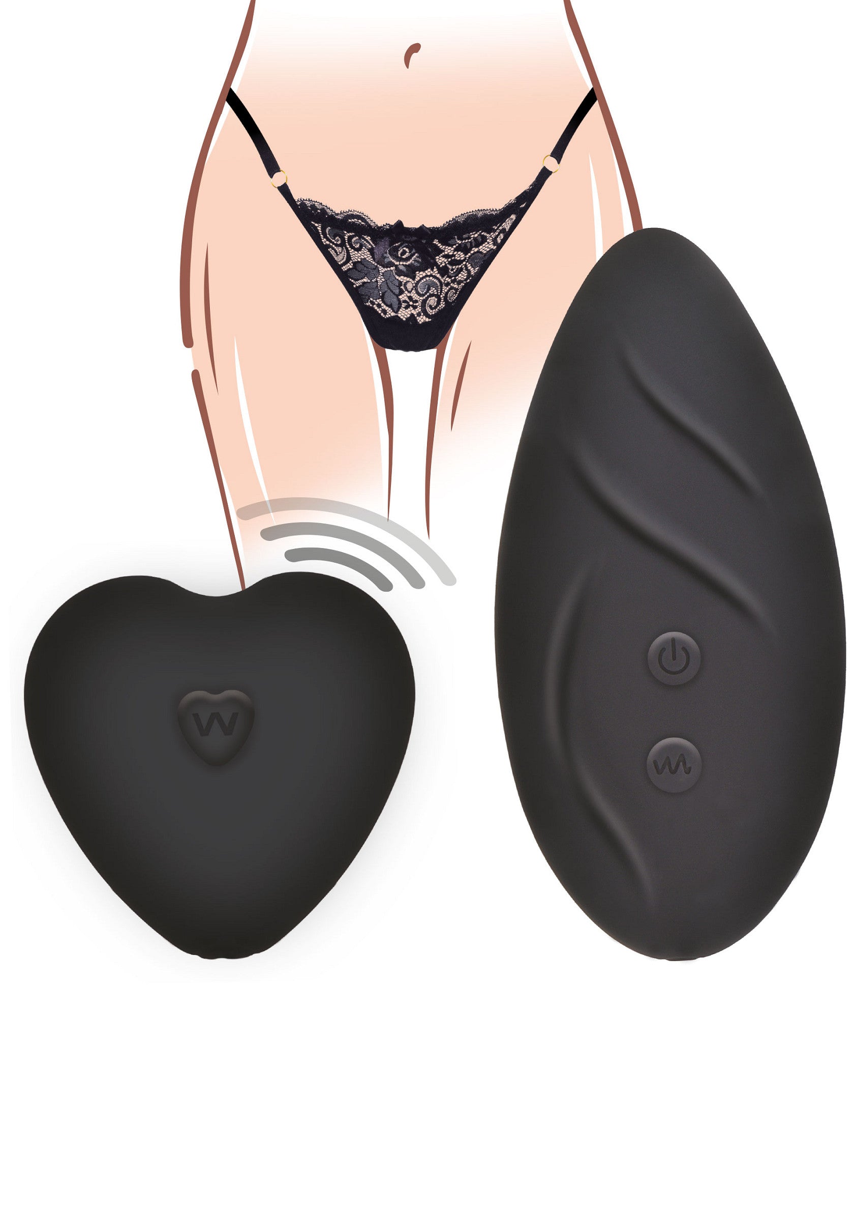 Vibratore Angel Panty nero