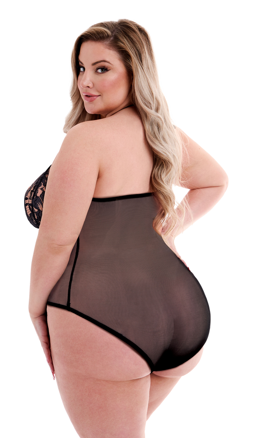 BACI ECO PIZZO E RETE TEDDY NERO, QS